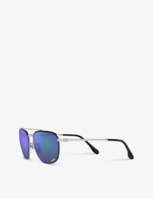 RAY-BAN RB3708 Chromance metal sunglasses in BLACK, additional product view 3
