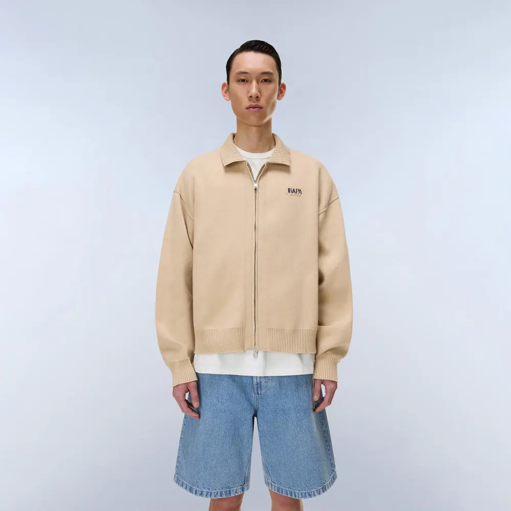Napapijri Men's Optical Full Zip Crew Neck Jumper detail 3