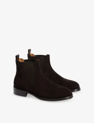 SANDRO Flat Suede Chelsea Boots - EUR 41 / 7 UK MEN in CHOCOLATE, additional product view 3