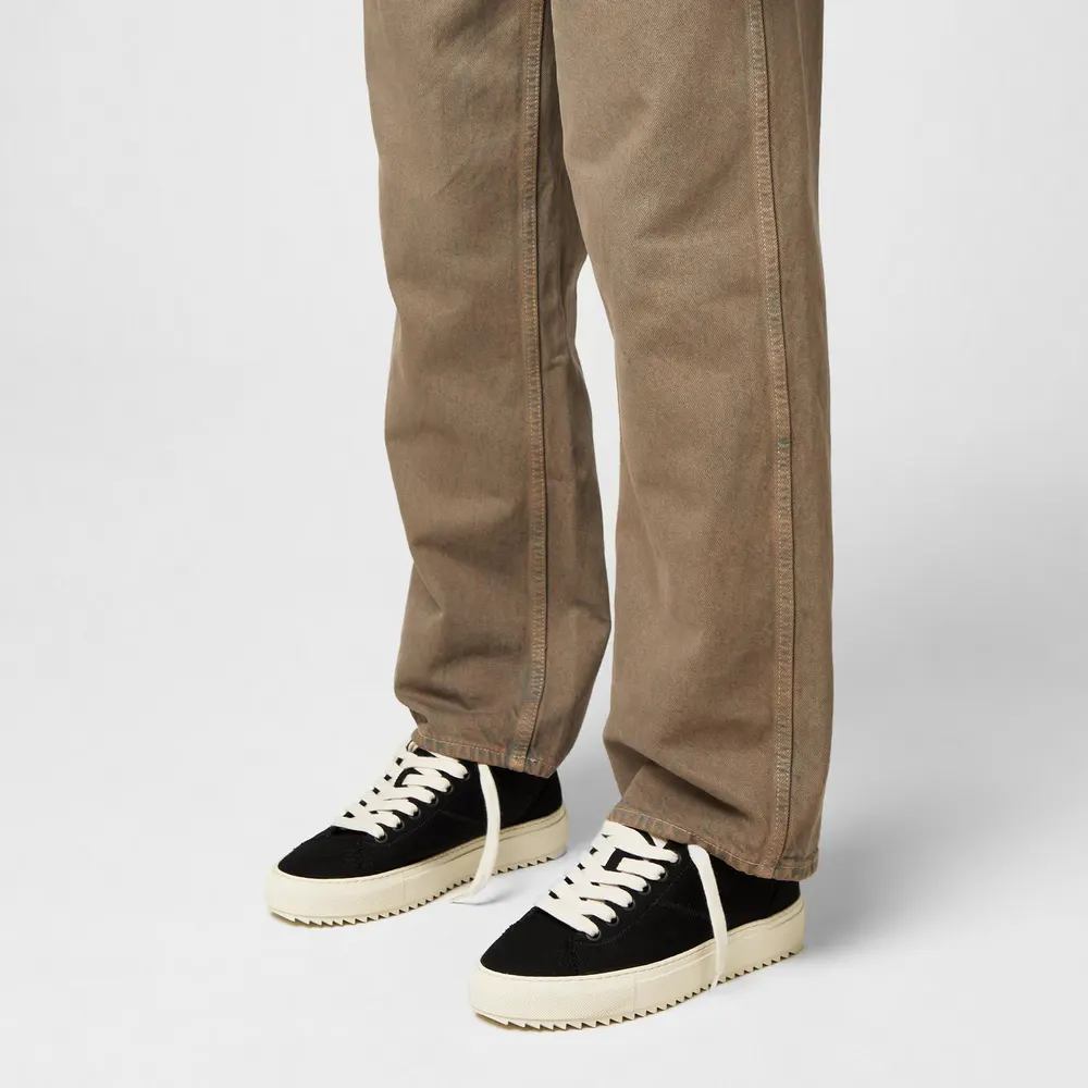 Represent Men's New Alpha Low Lightweight Black Canvas Trainers detail 2