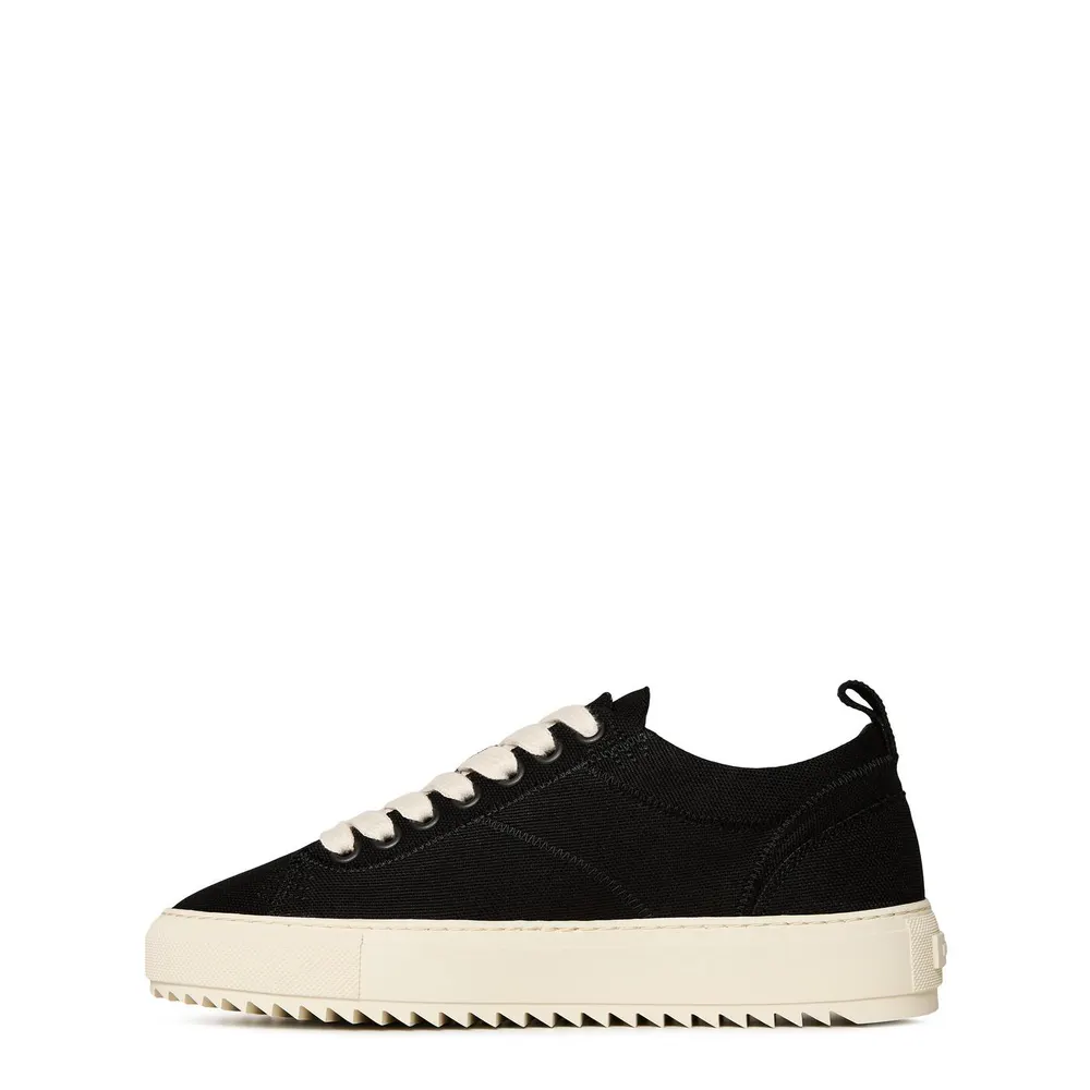 Represent Men's New Alpha Low Lightweight Black Canvas Trainers detail 3