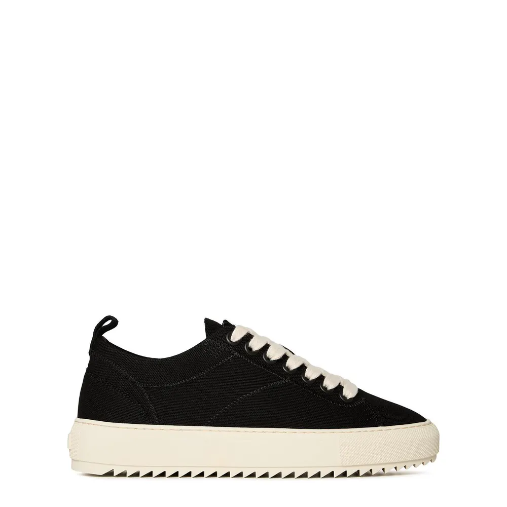 Represent Men's New Alpha Low Lightweight Black Canvas Trainers