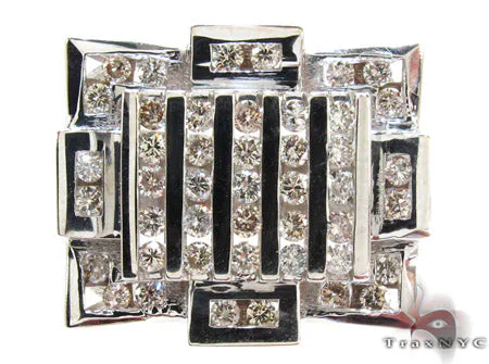 RINA - For Him FACTORY White Gold Round Cut Channel Diamond Crown Ring 24571 in Rose Gold / 8 – Ring