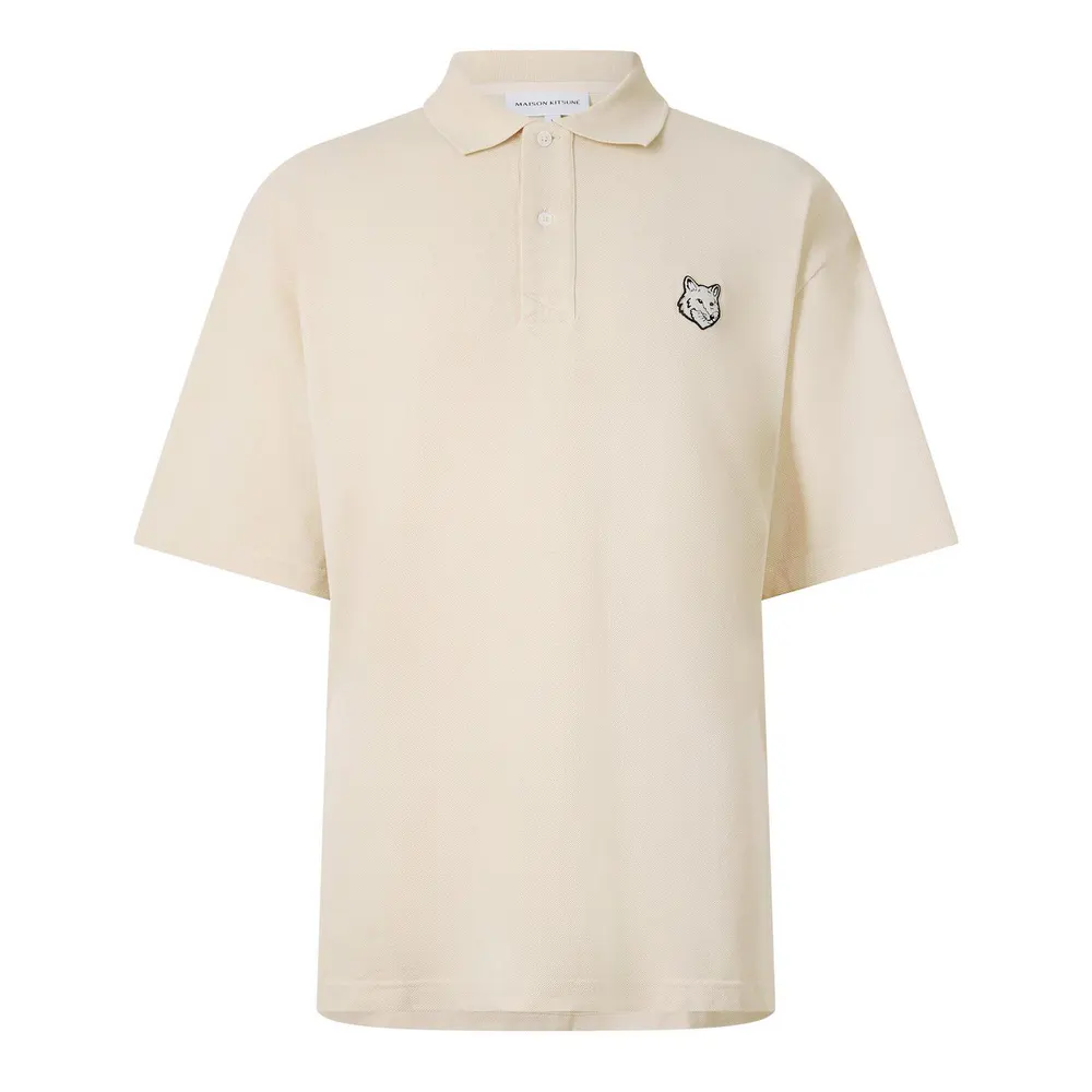 Maison Kitsune Bold Fox Head Patch Oversize Polo Shirt
