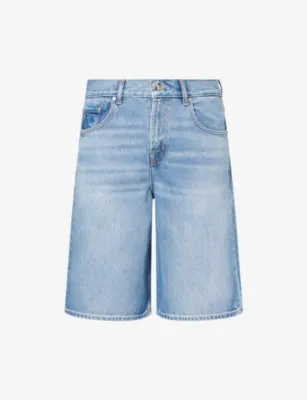 7 FOR ALL MANKIND Wide-Leg Cotton Denim Shorts