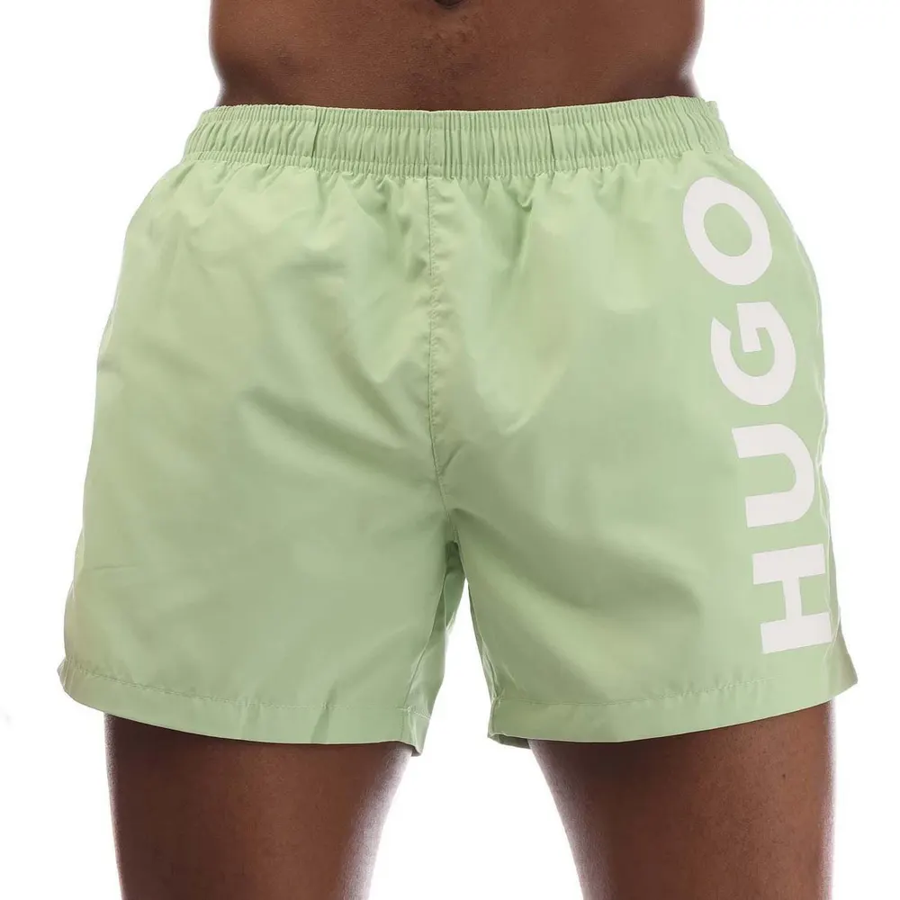 Hugo Abas Logo Print Swim Shorts