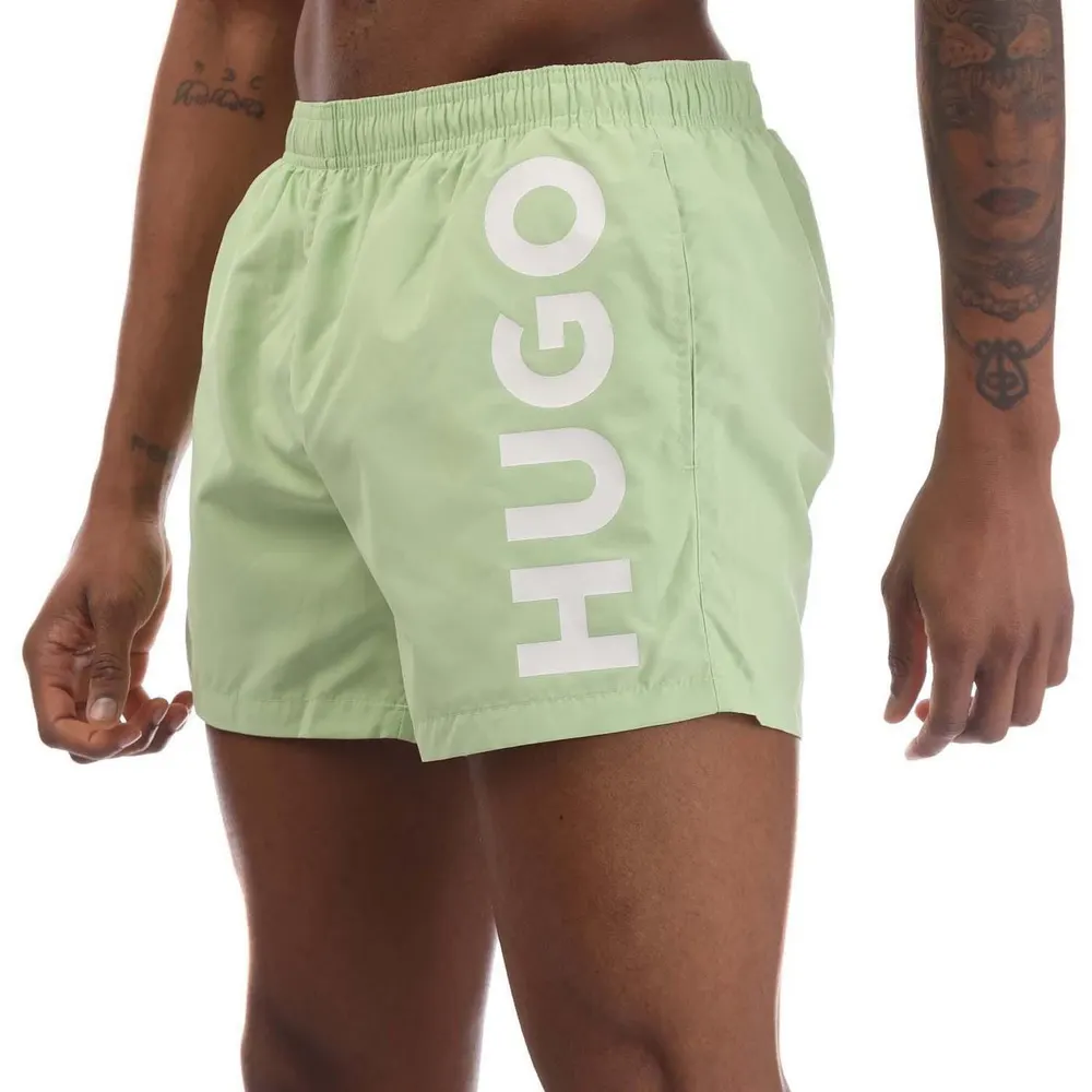 Hugo Abas Logo Print Swim Shorts detail 2
