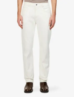 VINGT QUATRE Hardy Straight-Fit Denim Jeans in CHALK, additional product view 3