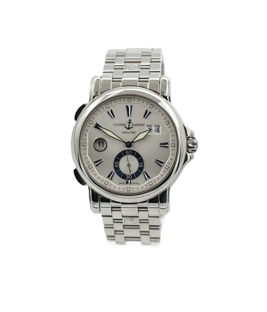 Ulysse Nardin Dual Time 243-55-7/91 — 2014 — Very good in Silver – Pre-owned watches