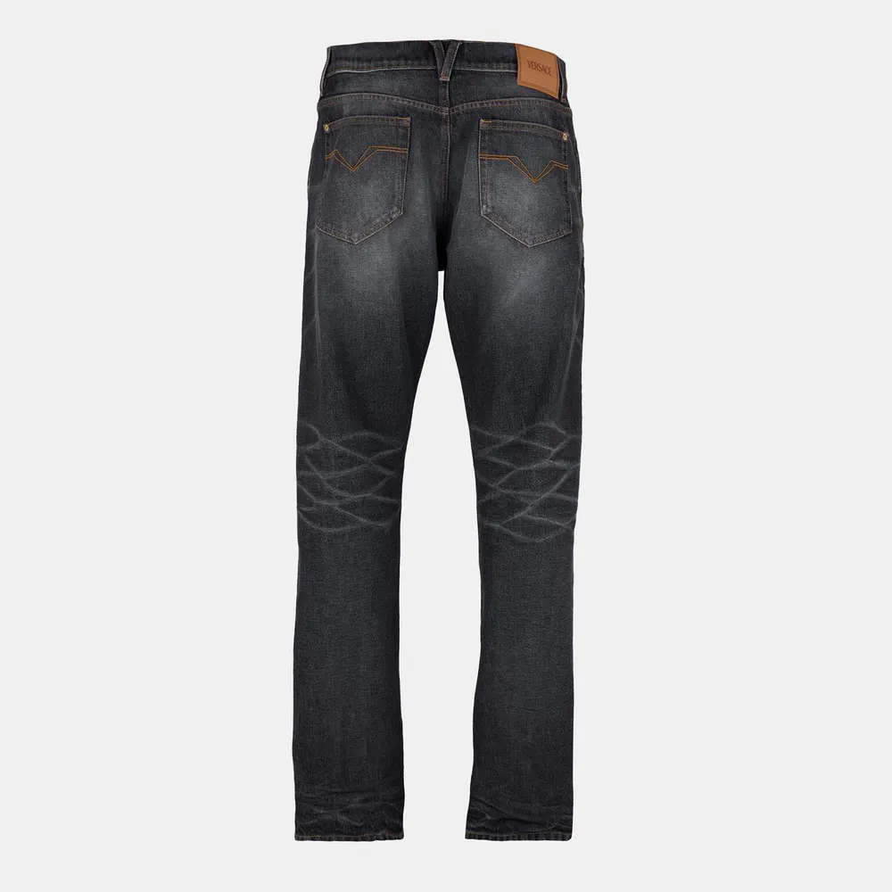 Versace Men's Denim Straight Leg Jeans detail 2