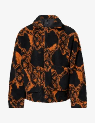 DAILY PAPER Burned Shield Fleece Jacket in BLACK – Mens | Coats & jackets | Lightweight