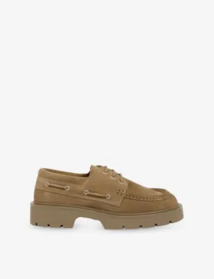 SANDRO Lace-Up Suede Boat Shoes - EUR 42 / 8 UK MEN in SAND – Mens | Casual shoes | Slippers