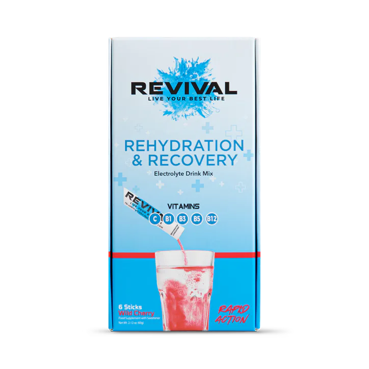 REVIVAL Rehydration & Recovery - Wild Cherry 6 pack detail 2