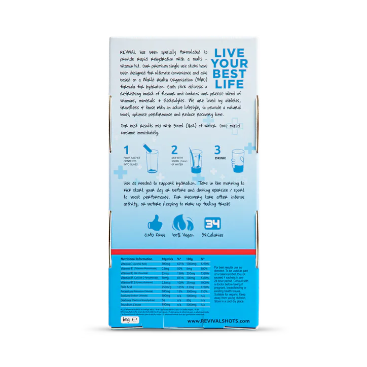 REVIVAL Rehydration & Recovery - Wild Cherry 6 pack detail 3