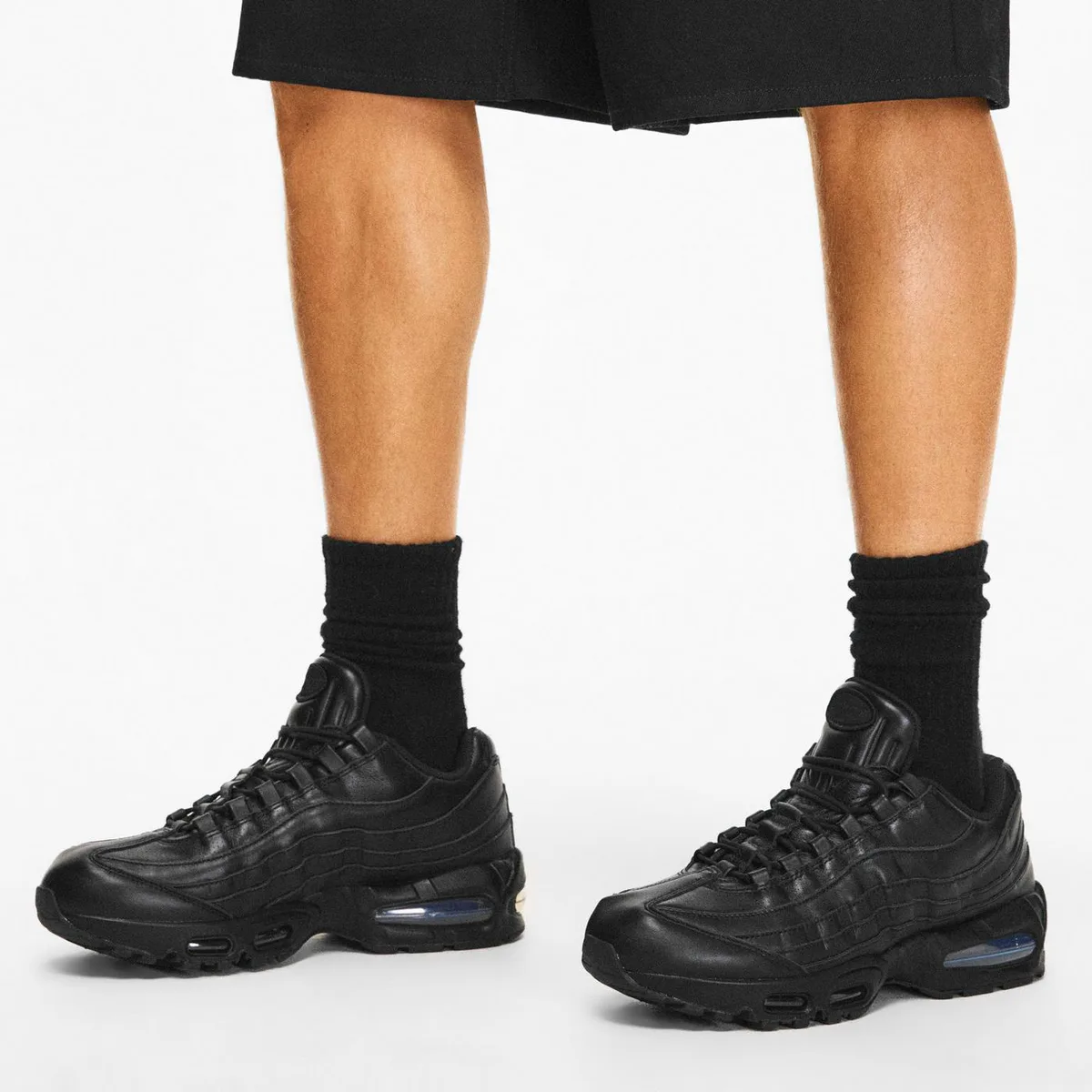 For Him Nike Nike Air Max 95 Leather Big Bubble in Black, additional product view 3