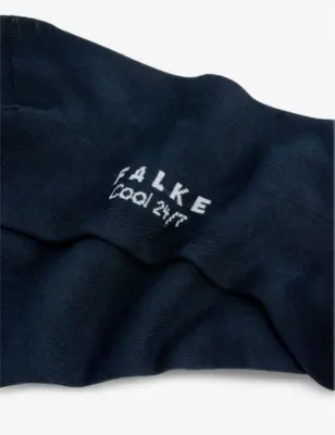 FALKE Cotton-blend knitted socks - 7.5-8 in DARK NAVY, additional product view 2