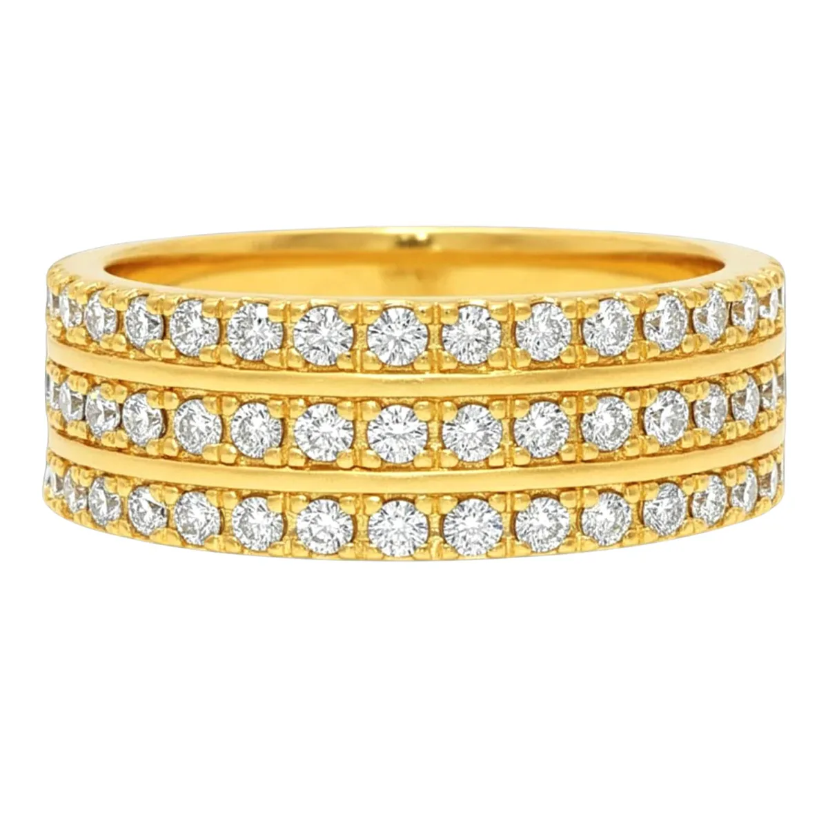 RINA - For Him FACTORY Three Row Wedding Band 18509 in Rose Gold / 8 – Ring