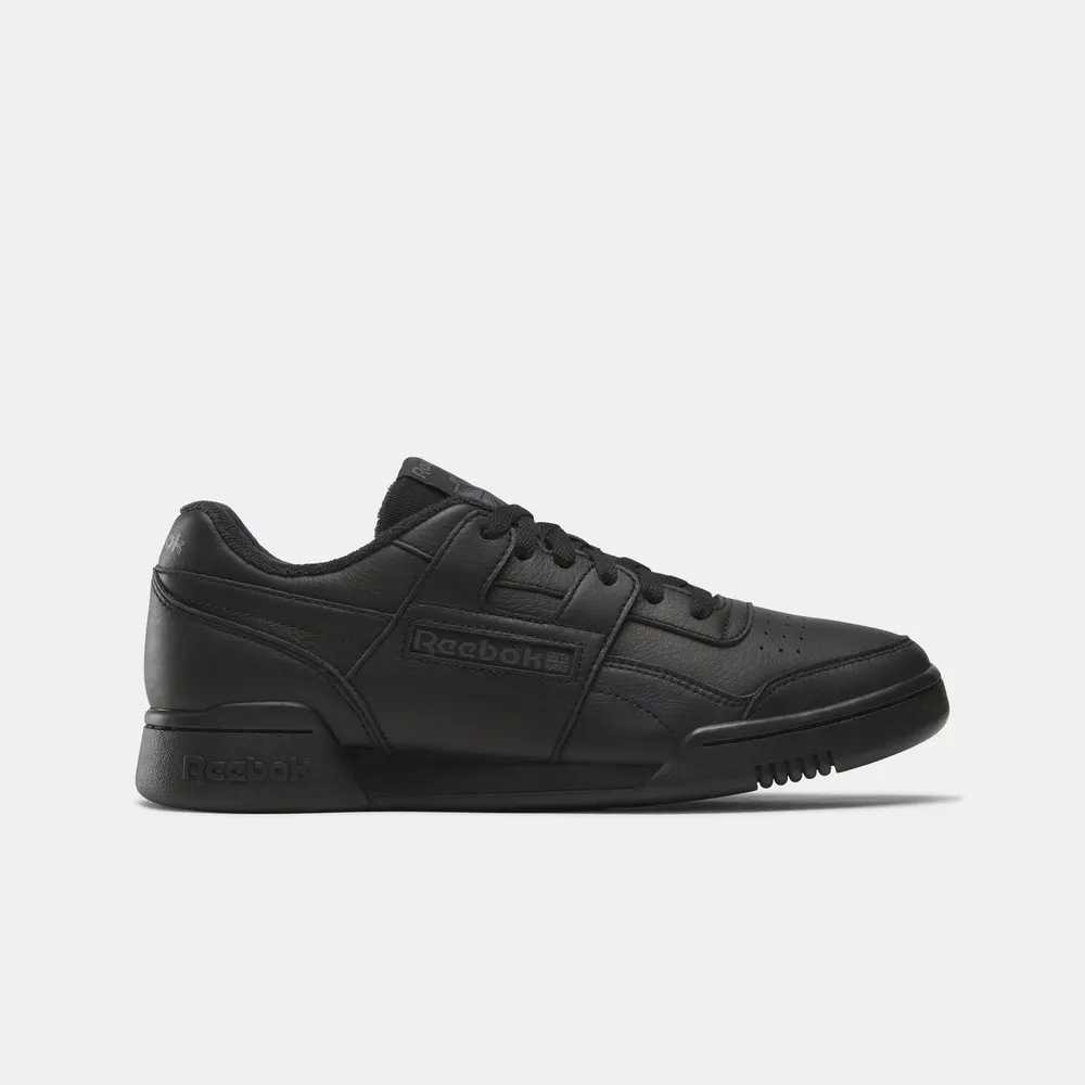 Reebok Men's Workout Plus Low-Top Trainers in Triple Black – Footwear