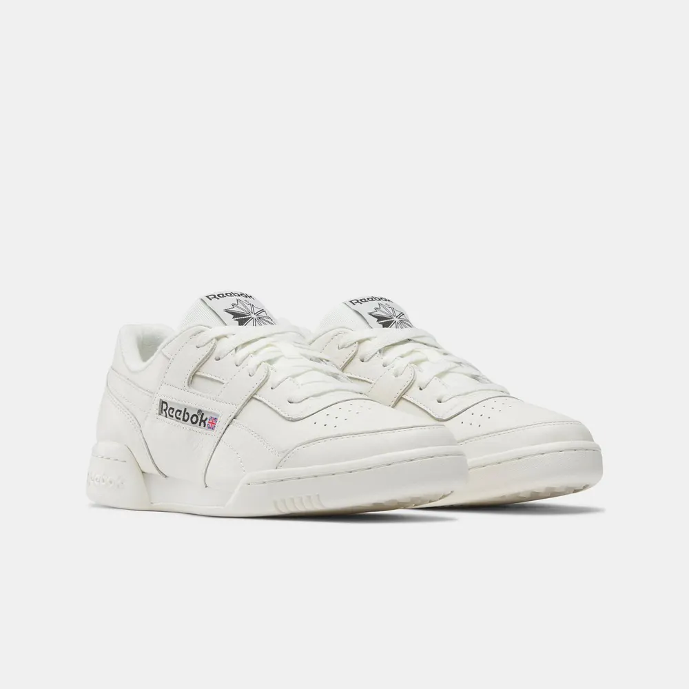 Reebok Men's Workout Plus Low-Top Trainers in Off White/Black, additional product view 3