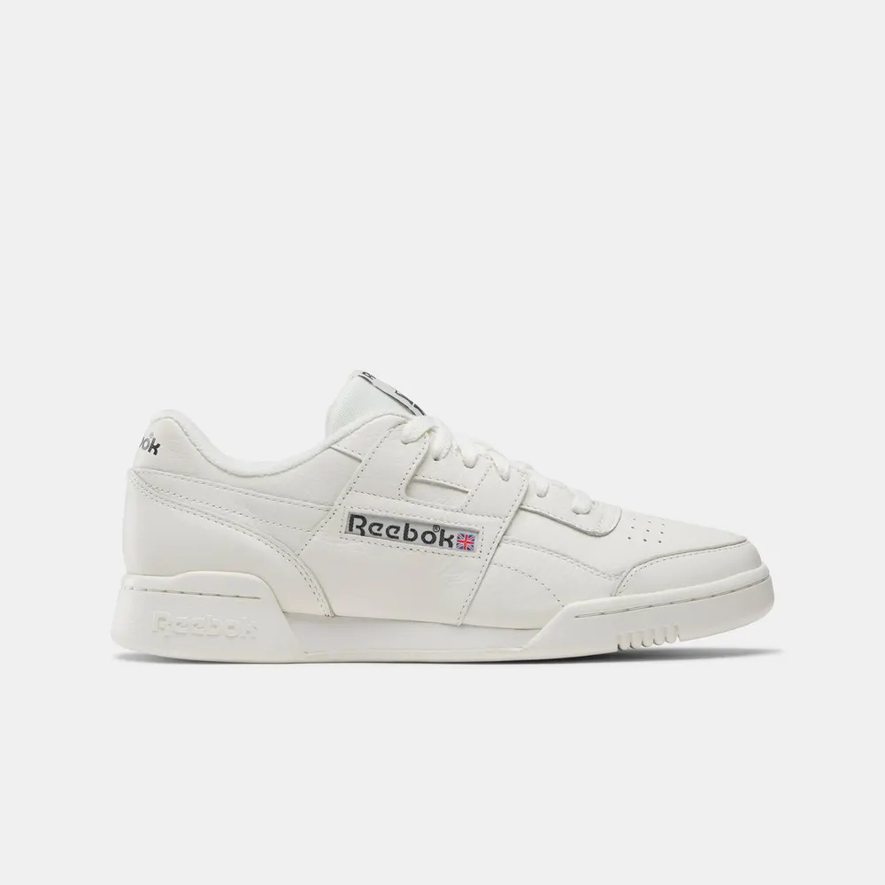 Reebok Men's Workout Plus Low-Top Trainers in Off White/Black – Footwear