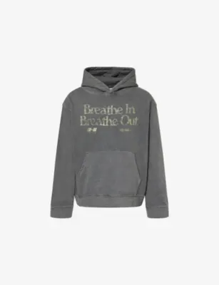 HONOR THE GIFT Breathe In Logo-Print Cotton Hoody