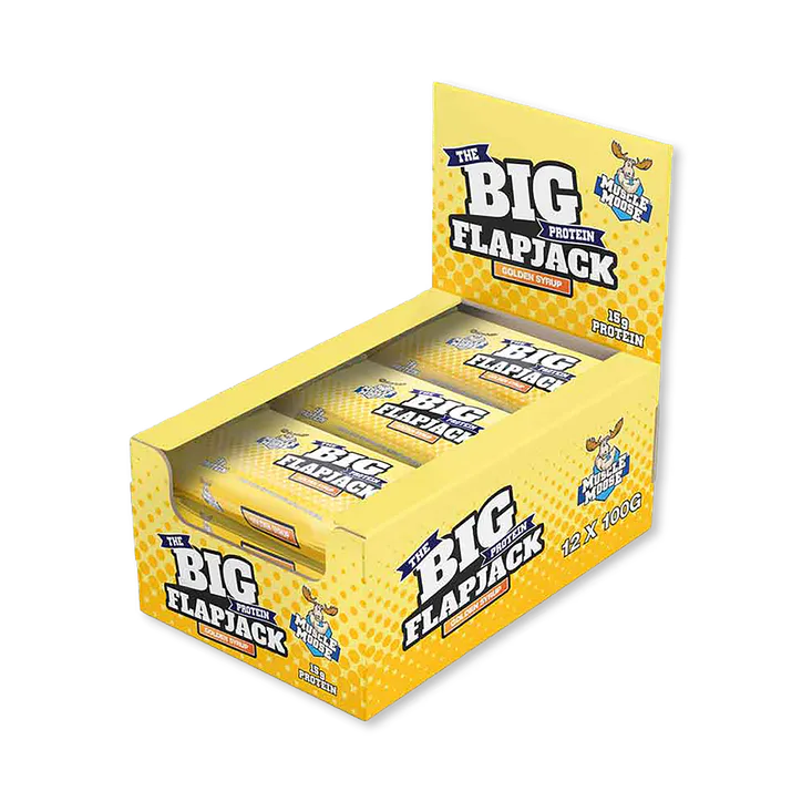 Muscle Moose Big Protein Flapjack - Golden Syrup 12 x 100g