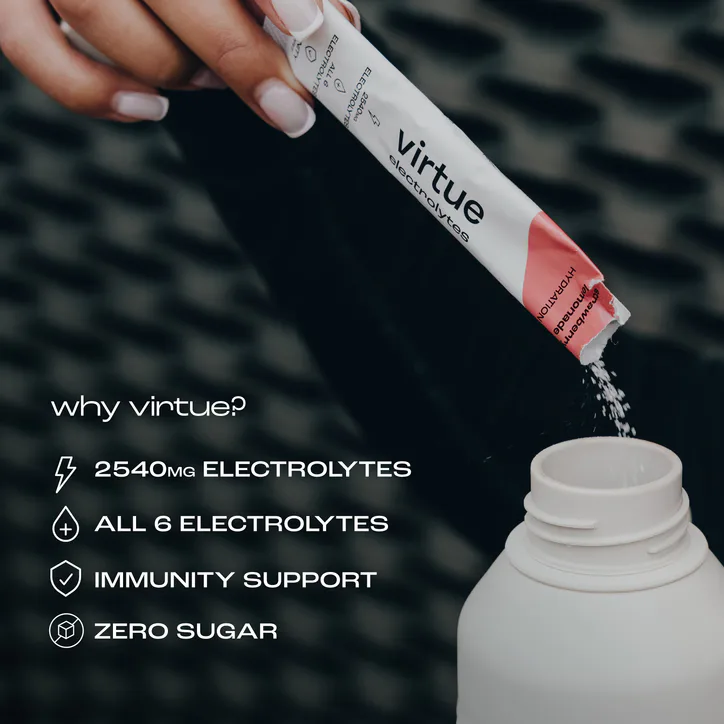 Virtue Electrolytes Hydration - Lemon Lime 12 Sachets detail 3