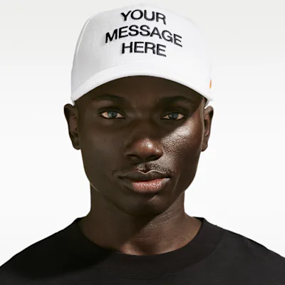 Nike Rise Structured A-Frame Cap - White/Black/Safety Orange