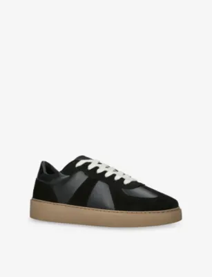 ARNE Classic Court Leather And Suede Trainers - EUR 40 / 6 UK MEN in BLACK, additional product view 3