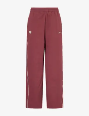 LES DEUX Crinkled Seersucker Woven Track Jogging Bottoms