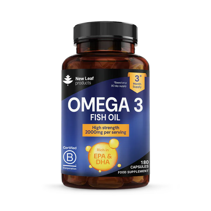 New Leaf Products Omega 3 Fish Oil 2000mg, EPA & DHA - 180 softgels