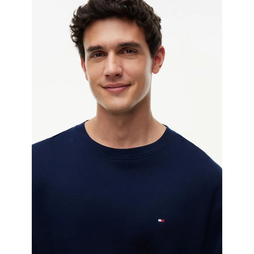 Tommy Hilfiger Men's Long-Sleeve Waffle Cotton Top and Trousers Pyjama Set detail 2