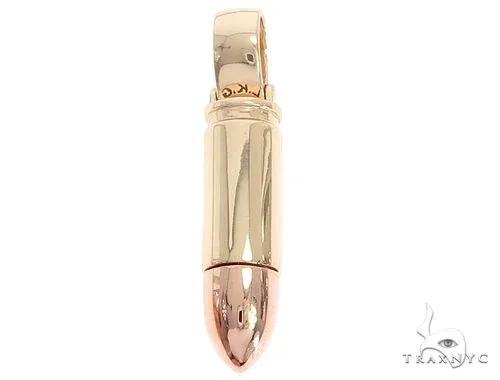 RINA - For Him FACTORY 14k Two Tone Yellow and Rose Gold Bullet Pendant 64976 – Pendant