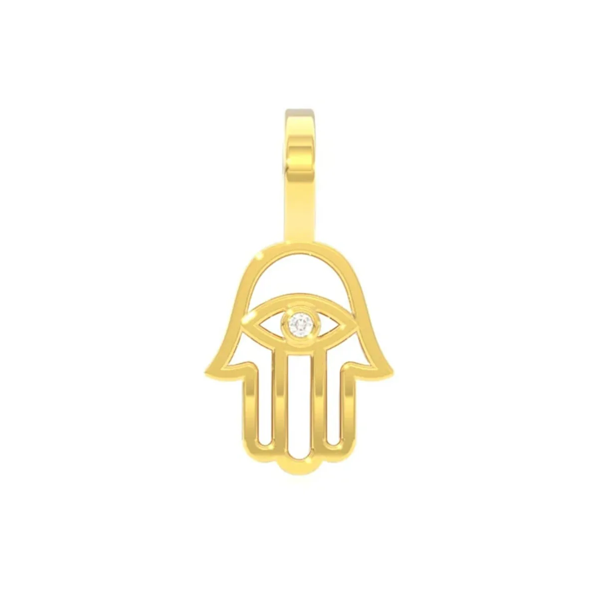 For Him Open Hamsa Pendant in Rose Gold / Natural Diamond – Pendant