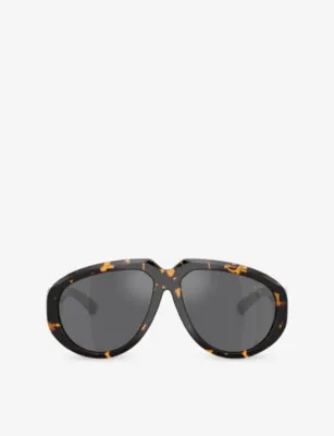 BURBERRY BE4479U Pilot-Frame Acetate Sunglasses