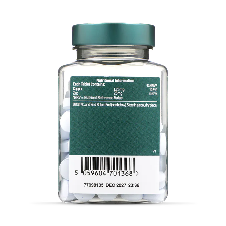 For Him High Strength Chelated Zinc & Copper 120 Tablets detail 3