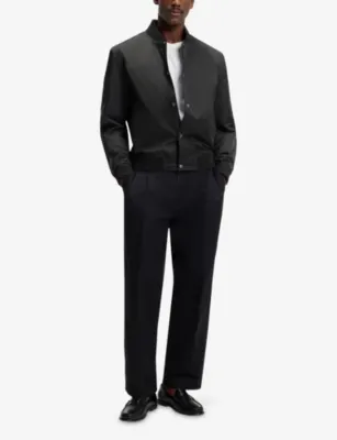 BOSS Baseball-Collar Press-Stud Woven Jacket detail 2