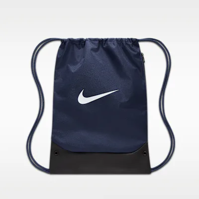 Nike Brasilia Drawstring Bag (18L) - Midnight Navy/Black/White