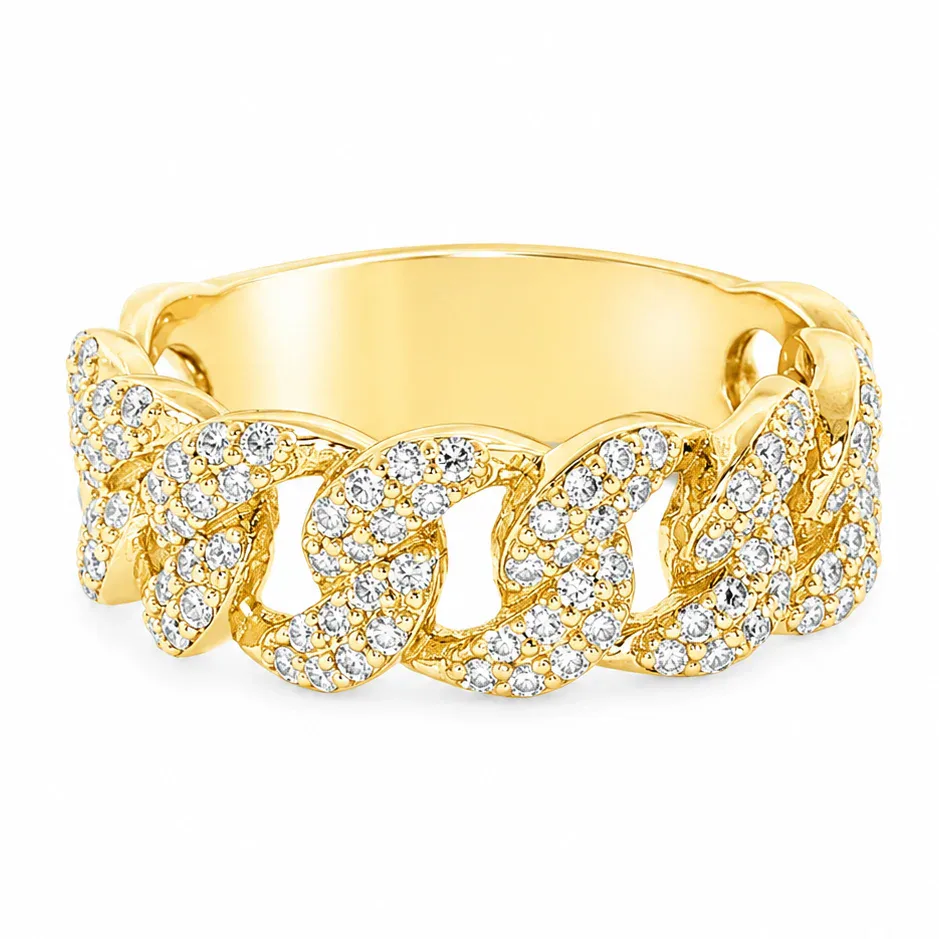 AHMED - CORE Lite Diamond Cuban Ring 71678 in Rose Gold – Ring