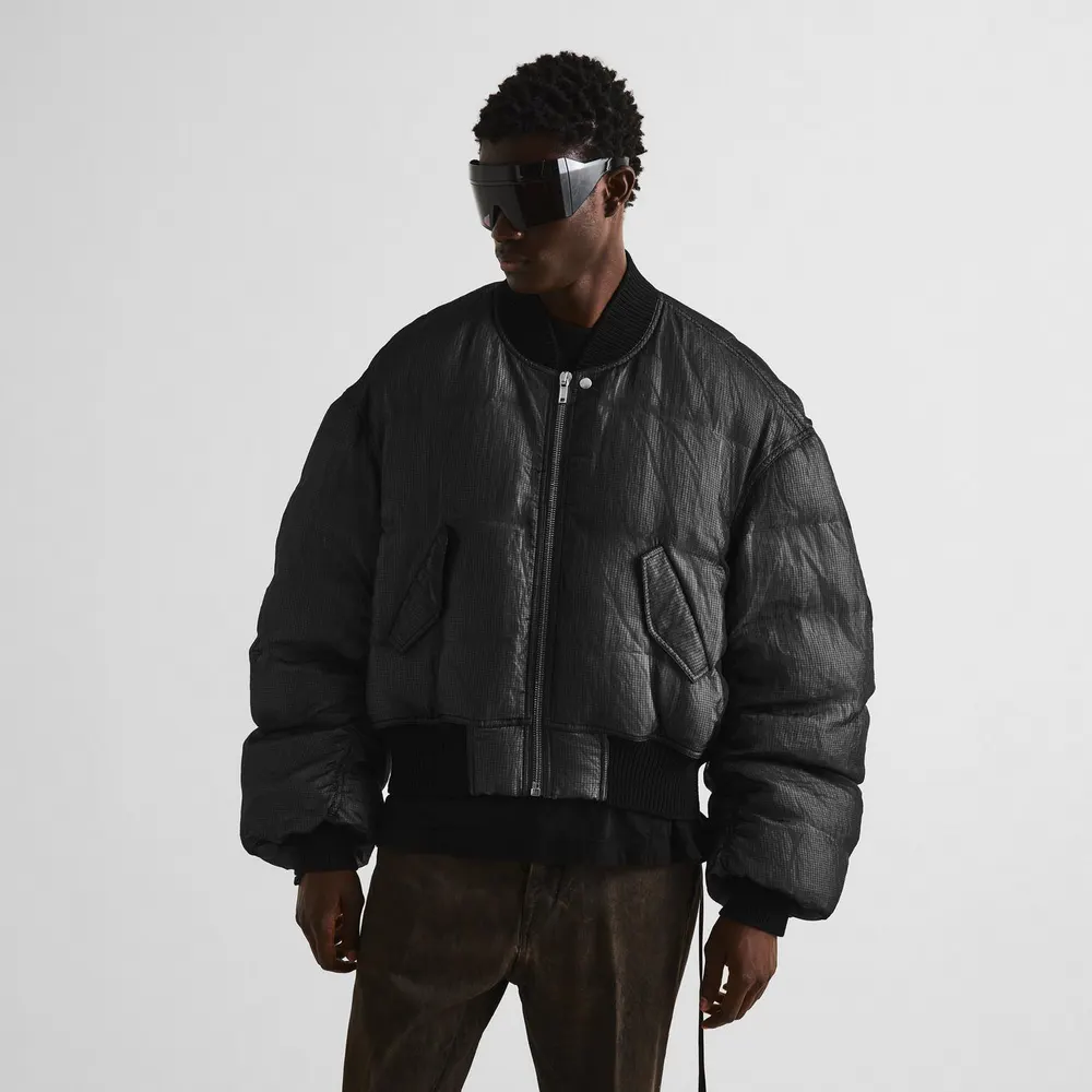 Rick Owens Secchia Bomber in Black, additional product view 3