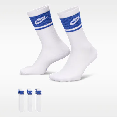 Nike Everyday Elevated Crew Socks (3 Pairs) - Multi-Colour in Multi-Colour – Nike men's and unisex