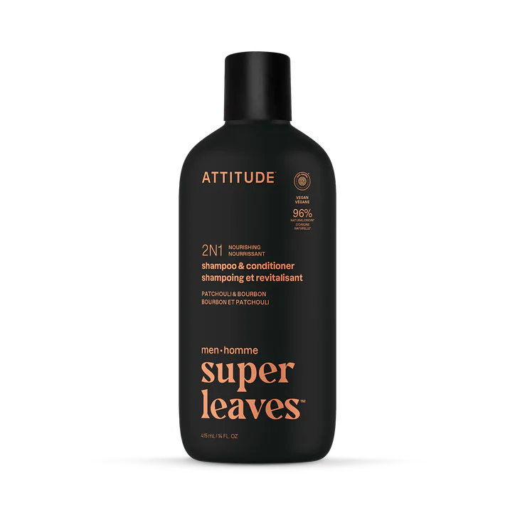 Attitude Men's 2 in 1 Nourishing Shampoo & Conditioner Patchouli & Bourbon