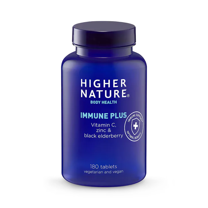 Higher Nature Immune Plus - Vitamin C, Zinc & Berry Complex - 180 Tablets