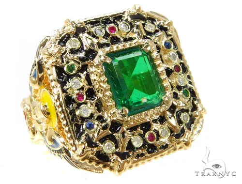 RINA - For Him CUSTOM Custom Emerald Angel Ring 37622 in Rose Gold / 8 – Ring