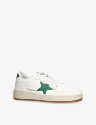 GOLDEN GOOSE Ballstar 2 Logo-Print Leather Low-Top Trainers - EUR 40 / 6 UK MEN in WHITE/OTH, additional product view 3