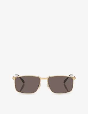 CARTIER CT0534S Rectangle Metal Sunglasses