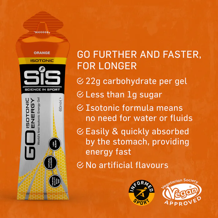 SIS (SCIENCE IN SPORT) SiS GO Isotonic Energy Gel Orange 60ml, additional product view 3