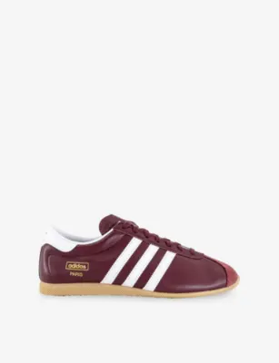 ADIDAS Paris Leather Trainers - EUR 39 / 5 UK MEN in SHADOW RED WHITE GUM – Mens | Trainers | Lace up trainers