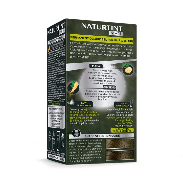 Naturtint Men Permanent Hair Colour Gel 7N Hazelnut Blonde 170ml detail 2