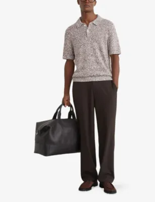 REISS Marco Marled Cotton-Blend Polo Shirt detail 2